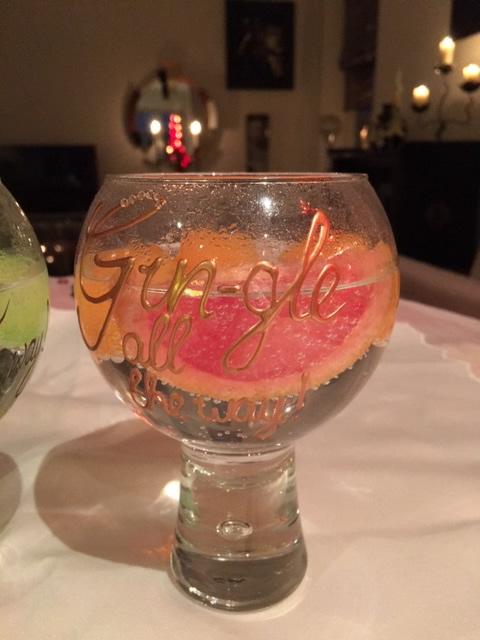 Gin and Tonic Gift Glass: Copper with crystals Gin-gle all the way