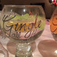 Gin and Tonic Gift Glass: Silver with crystals Gin-gle all the way