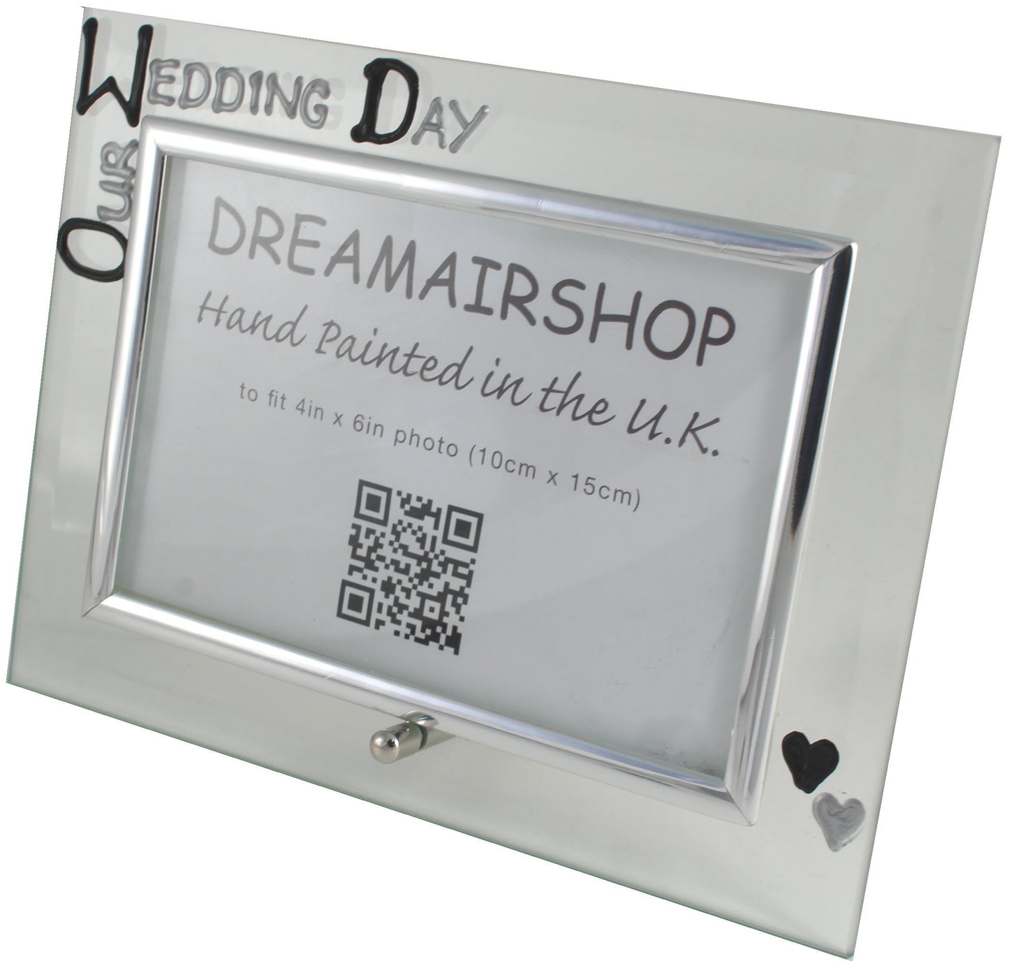 Wedding Day Photo Frame Land Blk/Sil