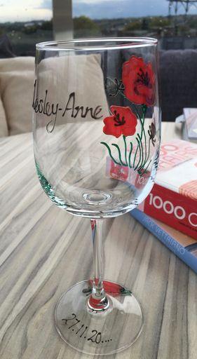 Poppy Wine Glass