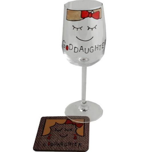 Cami Goddaughter Wine & Coaster: Set