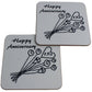 15th Wedding Anniversary Coasters Flower