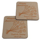 Personalised 50th Wedding Anniversary Coasters Flower