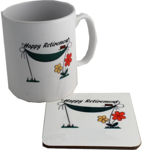 Retirement Ceramic Mug & Coaster: Gift Set
