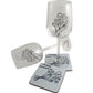 Personalised 25th Wedding Anniversary Wine Glasses & Coaster Gift Set Flower