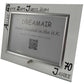 70 Jahre Alles Gute Zum Jubilí_um Fotorahmen Landschaft - 70th Wedding Anniversary Land Frame (Blk/Sil)