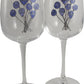 20 Jahre Alles Gute Zum Jubilí_um Paar Weinglí_ser - 20th Wedding Anniversary Pair of Wine Glasses (Flower)