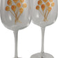 35 Jahre Alles Gute Zum Jubilí_um Paar Weinglí_ser - 35th Wedding Anniversary Pair of Wine Glasses (Flower)