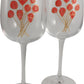 40 Jahre Alles Gute Zum Jubilí_um Paar Weinglí_ser - 40th Wedding Anniversary Pair of Wine Glasses (Flower)