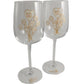 50 Jahre Alles Gute Zum Jubilí_um Paar Weinglí_ser - 50th Wedding Anniversary Pair of Wine Glasses (Flower)