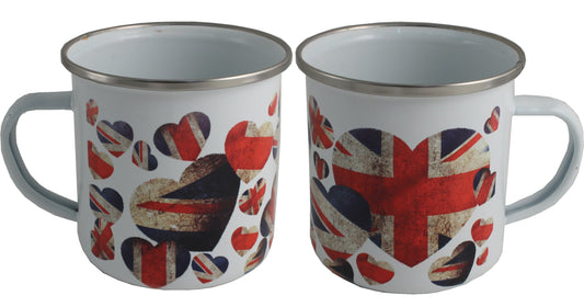 Union Jack Flag Gift Enamel Mug