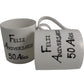 Par de China Tazas Feliz Aniversario 50 Aí±os - 50th Wedding Anniversary Pair of China Mugs  (Blk/Sil)