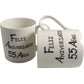 Par de China Tazas Feliz Aniversario 55 Aí±os - 55th Wedding Anniversary Pair of China Mugs  (Blk/Sil)