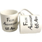 Par de China Tazas Feliz Aniversario 65 Aí±os - 65th Wedding Anniversary Pair of China Mugs  (Blk/Sil)
