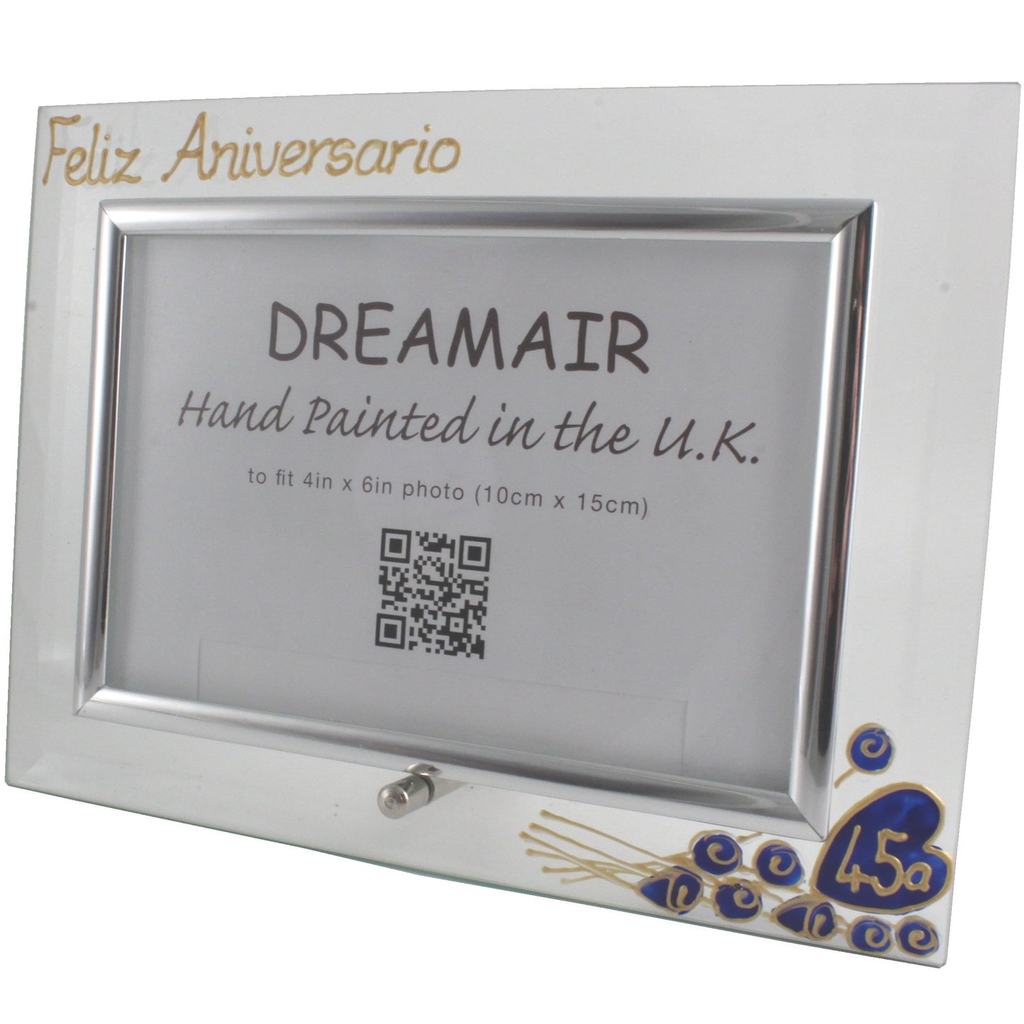 Marco de Foto de paisaje Feliz Aniversario 45 Aí±os - 45th Wedding Anniversary Photo Frame Land (Flowe