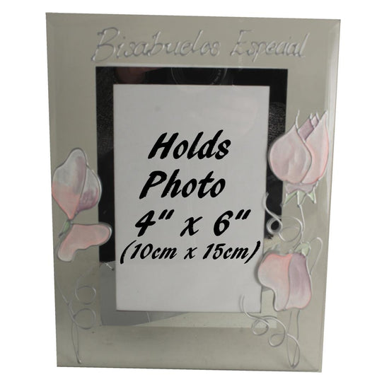 Bisabuelos Especiales foto marco retrato - Special Great Grandparents Photo Frame (Sweet Pea)