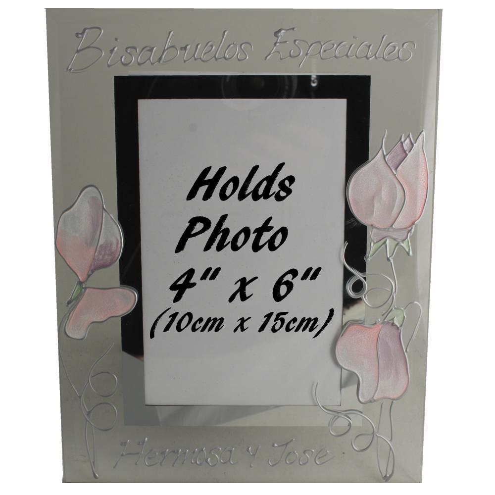 Bisabuelos Especiales foto marco retrato - Special Great Grandparents Photo Frame (Sweet Pea)