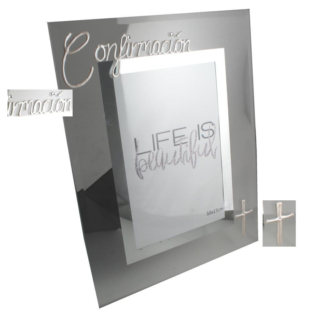 Personlalised Confimation Gift Photo Frame Portrait: with crystals