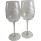 Paire de verres íæ vin 30e anniversaire de mariage - 30th Anniversary Pair of Wine Glasses (Flower)