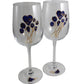 Paire de verres íæ vin 45e anniversaire de mariage - 45th Anniversary Pair of Wine Glasses (Flower)