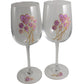 Paire de verres íæ vin 60e anniversaire de mariage - 60th Anniversary Pair of Wine Glasses (Flower)