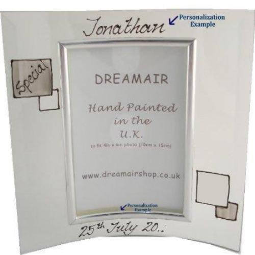 Personalised Special Godson Gift Photo Frame: Portrait (Grey Sq)