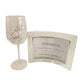 40th Birthday Wine Glass/Frame Gift Set Sweet Pea