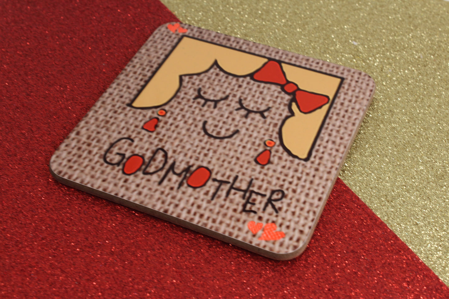 Godmother Design Gift Printed Coaster: (Cami)