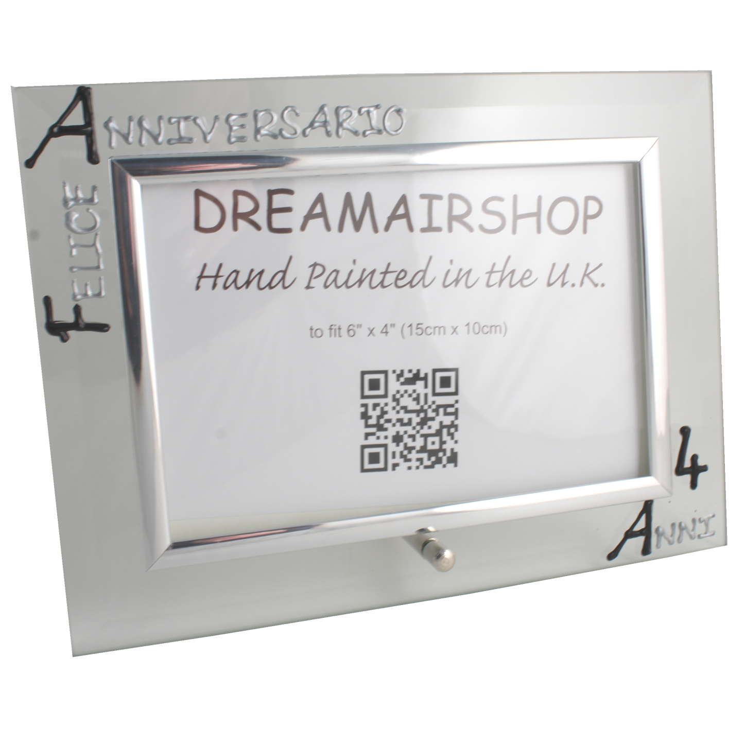 Cornice Foto 4ŒÁ Anniversario - 4th Anniversary Photo Frame Land (Blk/Sil)