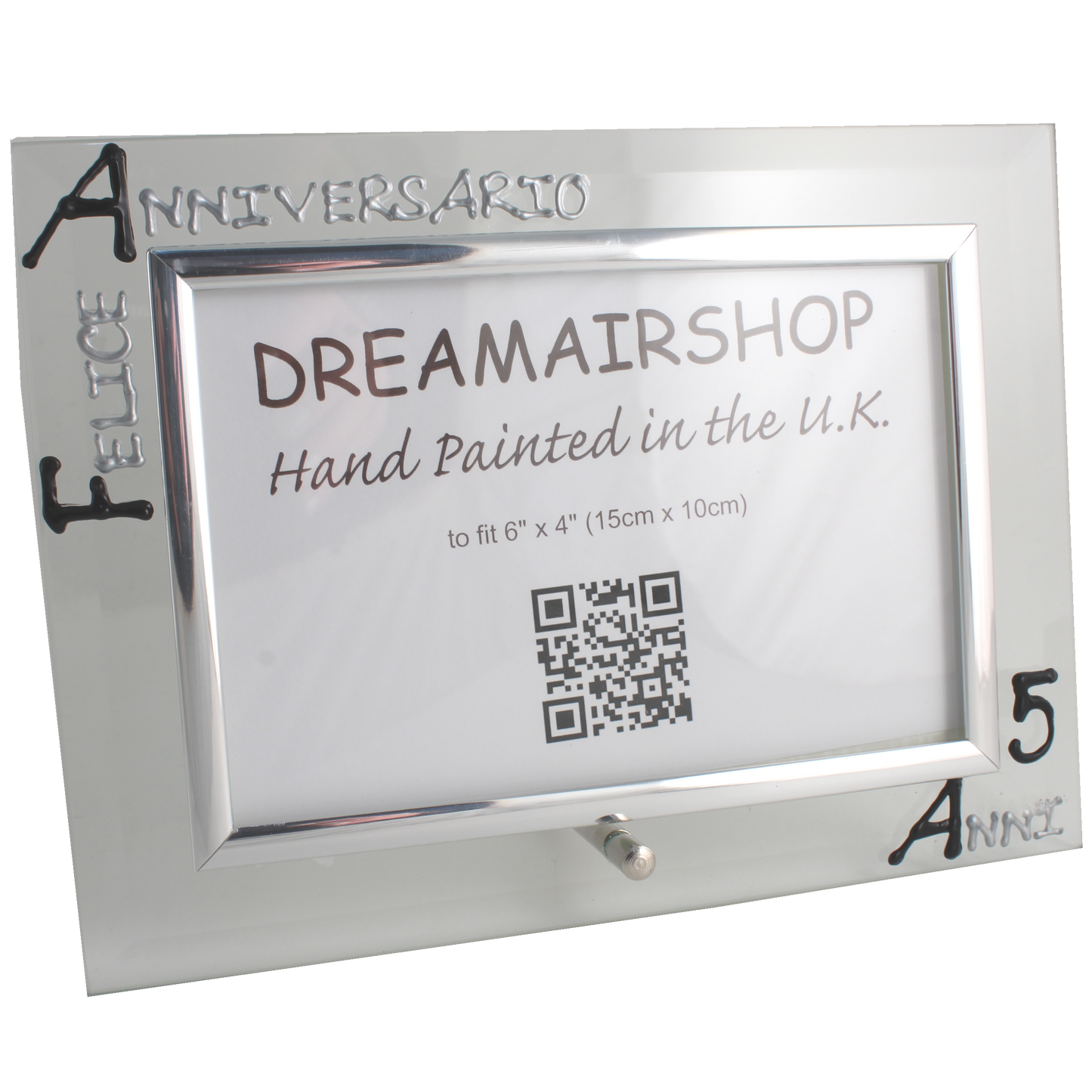 Cornice Foto 5ŒÁ Anniversario - 5th Anniversary Photo Frame Land (Blk/Sil)