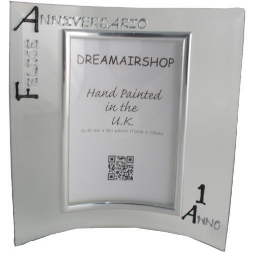 Cornice Foto 1ŒÁ Anniversario - 1st Anniversary Photo Frame Port (Blk/Sil)