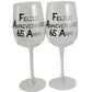 Coppia di bicchieri da vino 65ŒÁ Anniversario - 65th Anniversary Pair of Wine Glasses (Blk/Sil)
