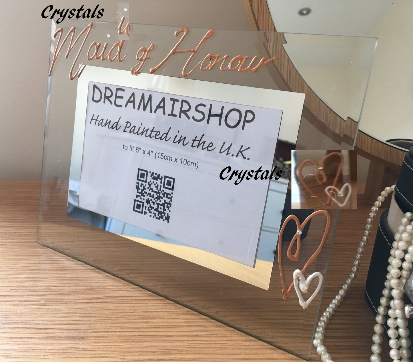 Maid of Honour Gift Photo: Frame Land (Copper) with Crystals