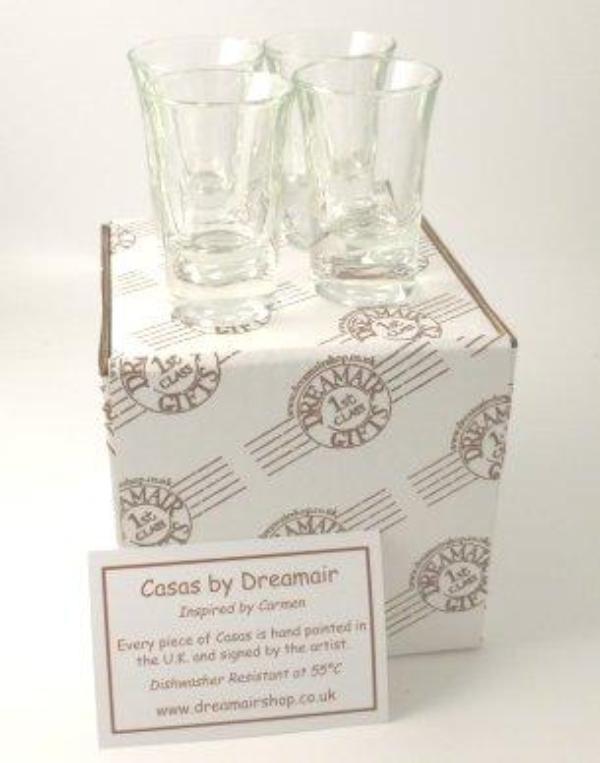 Set of 4 Shot Glasses Gift Box 