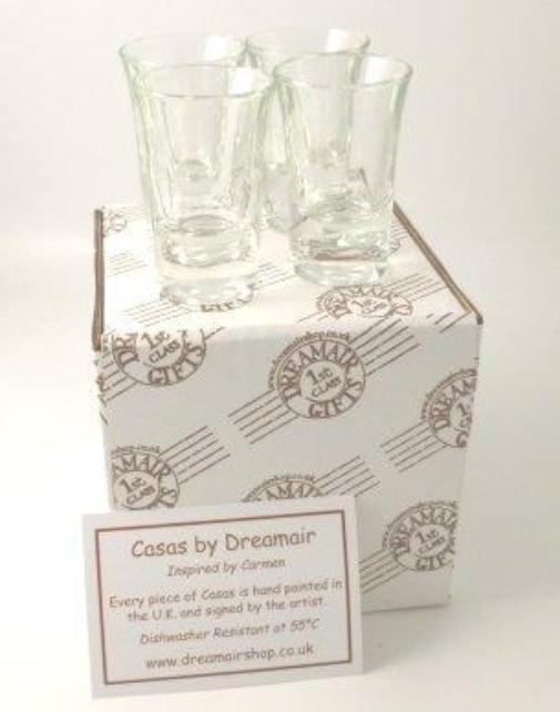 Set of 4 Shot Glasses Gift Box 
