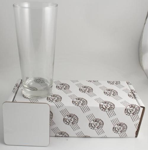 Personalised Godfather Glass & Coaster: Gift Set (Feet)