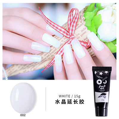 7Pcs Finger Nail Extension Gel Builder Acryl Gel Poly Clear Pink UV Gel Quick Building Nail Camouflage LED Hard Gel Crystal Nail