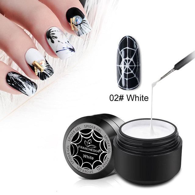 Nail Gel Painting 6Colors UV Gel DIY Nail Art Stretch Drawing Gel Spider Gum Super Stretch Brushed Glue Painted Nail Polish