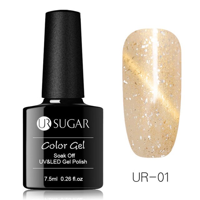 UR SUGAR 7.5ml Rose Gold Cat Eye Nail Gel Polish Glitter Magnetic UV Gel Varnish Semi Permanent Soak Off Nail Art Gel varnish