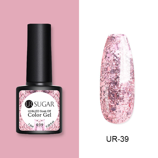 UR SUGAR 7.5ml Rose Gold Cat Eye Nail Gel Polish Glitter Magnetic UV Gel Varnish Semi Permanent Soak Off Nail Art Gel varnish