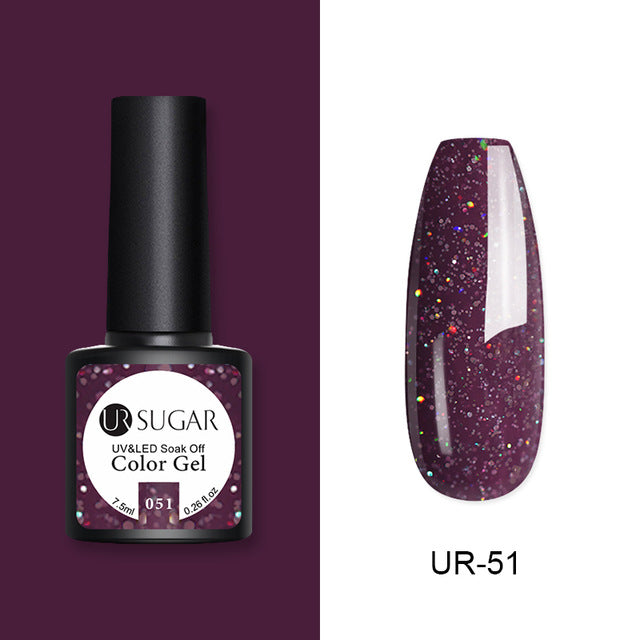 UR SUGAR 7.5ml Rose Gold Cat Eye Nail Gel Polish Glitter Magnetic UV Gel Varnish Semi Permanent Soak Off Nail Art Gel varnish