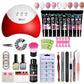 26pcs Nail Kit Poly Gel Set LED Lamp Nail Gel Polish Set Quick Building For Nail Extensions Hard Jelly Gel Polygel Manicure Set