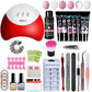 26pcs Nail Kit Poly Gel Set LED Lamp Nail Gel Polish Set Quick Building For Nail Extensions Hard Jelly Gel Polygel Manicure Set