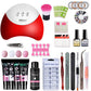 26pcs Nail Kit Poly Gel Set LED Lamp Nail Gel Polish Set Quick Building For Nail Extensions Hard Jelly Gel Polygel Manicure Set