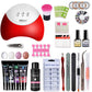 26pcs Nail Kit Poly Gel Set LED Lamp Nail Gel Polish Set Quick Building For Nail Extensions Hard Jelly Gel Polygel Manicure Set