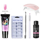 26pcs Nail Kit Poly Gel Set LED Lamp Nail Gel Polish Set Quick Building For Nail Extensions Hard Jelly Gel Polygel Manicure Set