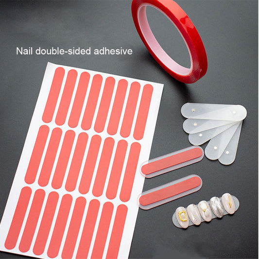 Waterproof Cut free Nail Transparent Double-sided Tape Nail Adhesive Tape Acrylic Display  Salon Use Manicure Tool