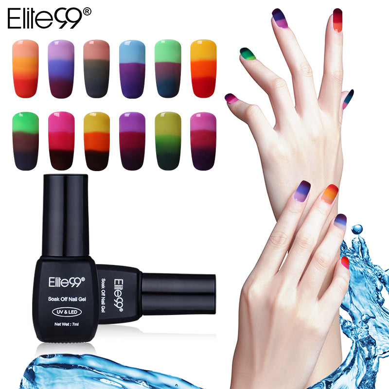 Elite99 New Arrival UV Gel Long Lasting Temperature Change Soak Off LED UV Gel Chameleon Nail Polish Gel Lacquer