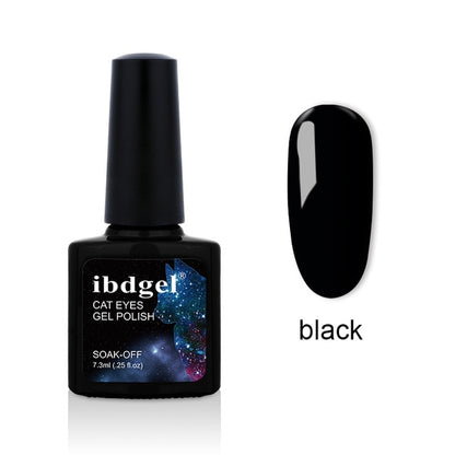 ibdgel New Arrival Galaxy Nail Gel Polish DIY Glitter Nail Art UV Led Galaxy Effect Cat Eyes Gel Lacquer 6 Colors