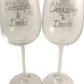 Personalized Wine Glasses Example Flower
